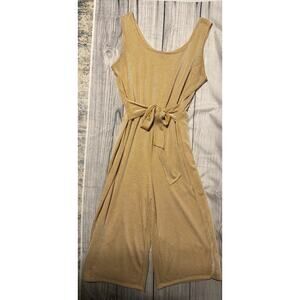 Plus Size Women’s Lexington Ave Yellow & White Striped Romper Jumpsuit Size 3X